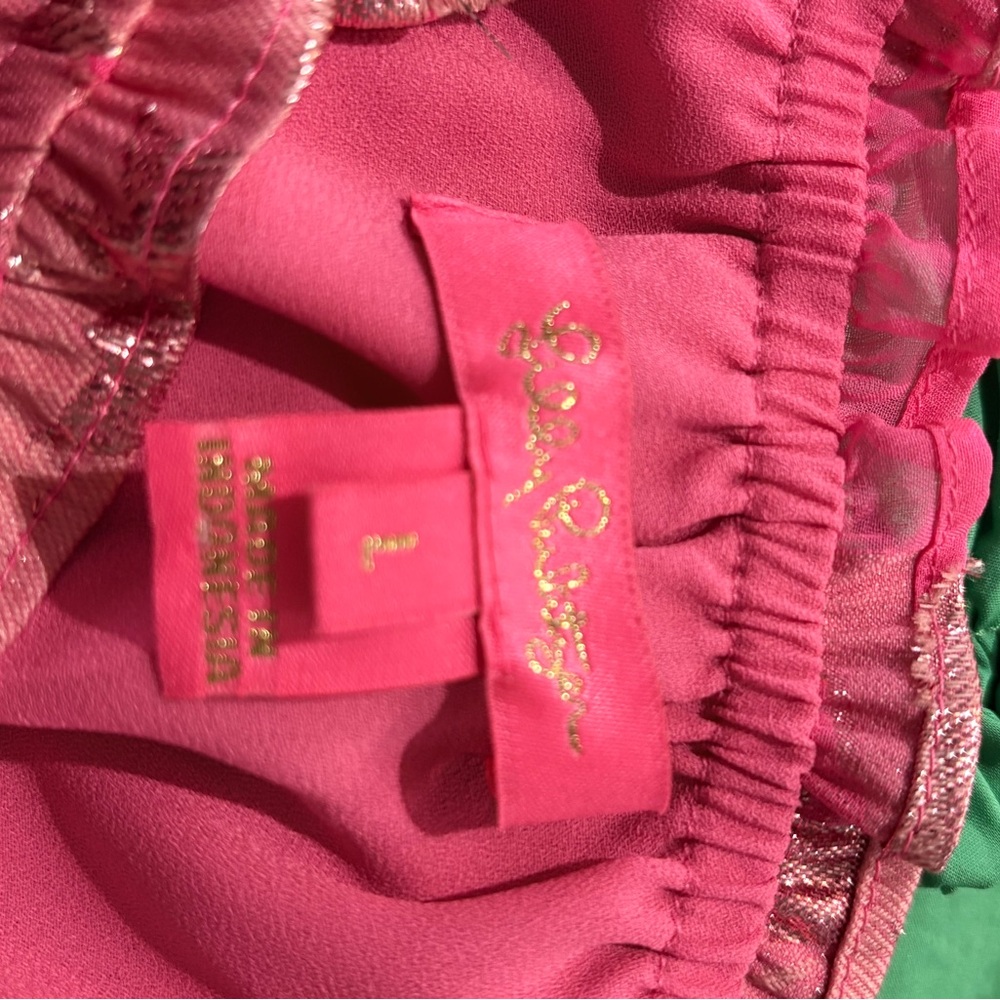 Lilly Pulitzer Pink Ruffled Top - Picture 3 of 3